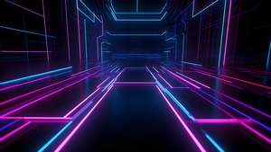 Purple, Neon Lights, Futuristic, 4K wallpaper