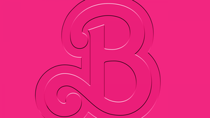 Barbie, Logo, Pink aesthetic, Pink background, 4K wallpaper