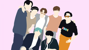 BTS, K-pop, Minimalist, Faceless, Simple, 4K wallpaper