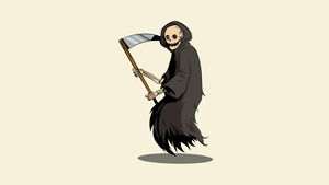 Grim Reaper, Minimalist, Illustration, Ghost, 4K wallpaper