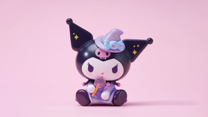 Kuromi, Party, Pink aesthetic, Cute cartoon, Pastel pink, Sanrio, 4K wallpaper