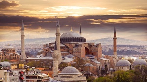 Hagia Sophia, Mosque, Istanbul, Turkey, Ancient architecture, Historical structure, 4K wallpaper