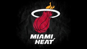Miami Heat, Logo, Basketball team, Black background, 4K wallpaper