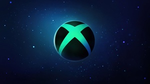 Xbox logo, Dark blue, Blue background, 4K wallpaper