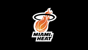 Miami Heat, Basketball team, Logo, Black background, 4K wallpaper