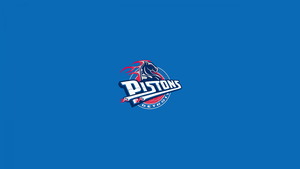 Detroit Pistons, Logo, Basketball team, Blue background, 4K wallpaper