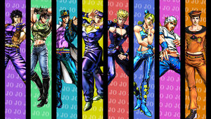 JoJos Bizarre Adventure, Joseph Joestar, Jotaro Kujo, 4K wallpaper
