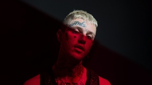 Lil Peep, American rapper, Dark background, 4K wallpaper