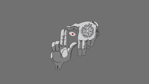 Hellsing, Grey background, Minimalist, Alucard, 4K wallpaper