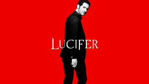 Lucifer, Tom Ellis, Lucifer Morningstar, Red background, TV series, 4K wallpaper