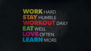 Work harder, Workout, Eat, Love quotes, Learn, Inspirational quotes, Motivational quotes, Dark background, Dark theme, 4K wallpaper
