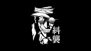 Alucard, AMOLED, Evil laugh, Hellsing, Black background, 4K wallpaper