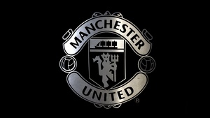 Manchester United, Black and White, Monochrome, Logo, AMOLED, 4K wallpaper