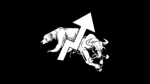 Bear, Bull, Stock Market, Trading, Black background, AMOLED, Upward, Trend, 4K wallpaper
