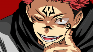Sukuna, Smiling, Artwork, Jujutsu Kaisen, 4K wallpaper