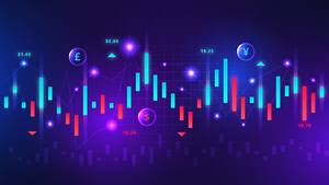Forex, Day Trading, Candlestick pattern, Stock Market, Purple background, 4K wallpaper