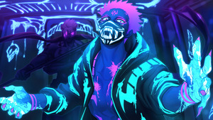 Sukuna, Cyberpunk, Demon, Neon, Jujutsu Kaisen, 4K wallpaper