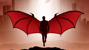 Lucifer Morningstar, Devil, Minimalist, Red, 4K wallpaper