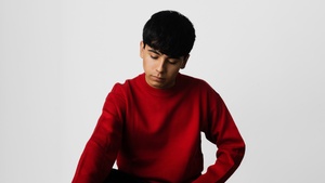 Ivan Cornejo, American singer, White background, 4K wallpaper