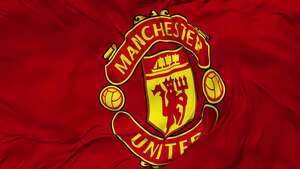 Manchester United, Flag, Football club, Red background, Logo, 4K wallpaper