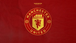 Manchester United, Football club, Red background, Logo, 4K wallpaper