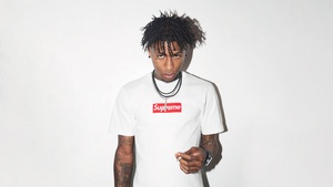 NBA YoungBoy, Supreme, American rapper, YoungBoy Never Broke Again, White background, YoungBoy, 4K wallpaper