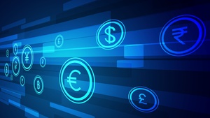 Forex, Trading, Currency, Blue, Dollar, 4K wallpaper
