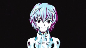 Rei Ayanami, Evangelion, Pop Art, Dark background, 4K wallpaper