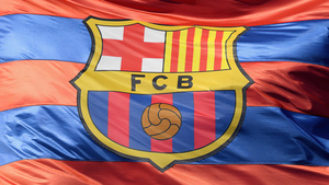 FCB, Flag, FC Barcelona, Logo, 4K wallpaper
