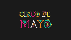 Cinco de Mayo, Dark background, Mexican holiday, Colorful logo, 4K wallpaper