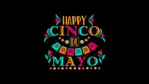 Cinco de Mayo, Mexican holiday, AMOLED, Colorful, Black background, 4K wallpaper