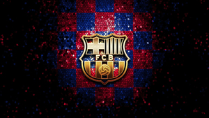FCB, Mosaic, Logo, Dark aesthetic, FC Barcelona, 4K wallpaper