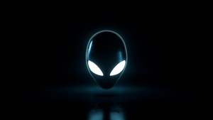 Alienware, Glowing eyes, AMOLED, Black background, Stock, 4K wallpaper