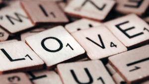 Love text, Scrabble letters, Wooden letters, February, 4K wallpaper
