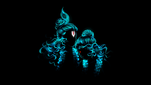 Digital Art, Glowing, Hindu God, Hinduism, Black background, AMOLED, Goddess Lakshmi, Indian festival, 4K wallpaper