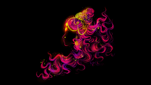 Glowing, Hinduism, Hindu God, Black background, AMOLED, Digital Art, 4K wallpaper