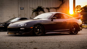 Japanese, Toyota Supra Mk4, Black cars, JDM cars, 4K wallpaper