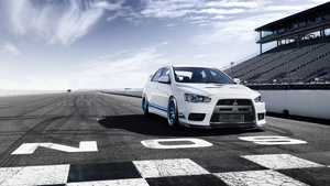 Mitsubishi Lancer Evolution, Race track, JDM cars, 4K wallpaper