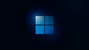 Blue aesthetic, Windows 11, Dark background, Stock, 4K wallpaper