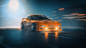Mazda RX-7, Sports car, JDM cars, Japanese, AI art, 4K wallpaper