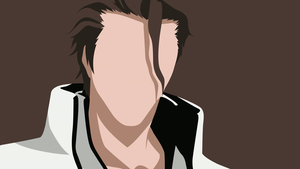 Sosuke Aizen, Minimalist, Soul Reaper, Bleach, Brown background, 4K wallpaper