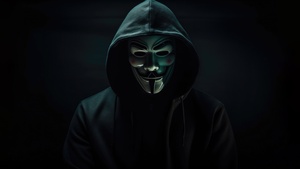 Anonymous, Hooded Man, Hacker, Dark background, 4K wallpaper