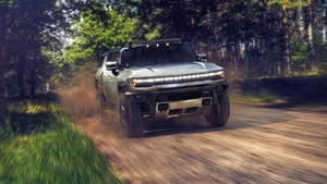 GMC Hummer EV, Dirt road, Electric pickup, 2024, 4K wallpaper