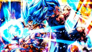 Super Saiyan Goku, Vegeta, Dragon Ball Legends, 4K wallpaper