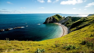 Durdle Door, Coastline, Beach, England, 4K wallpaper