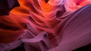 Lower Antelope Canyon, Rock formation, Arizona, 4K wallpaper