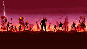 Avengers: Infinity War, Illustration, Marvel Superheroes, Thanos, 4K wallpaper