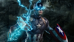 Captain America, Avengers: Endgame, Mjolnir, 4K wallpaper