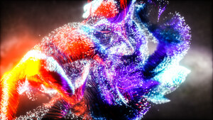 Particles, Colorful, 3D, Glowing, Psychedelic, 4K wallpaper