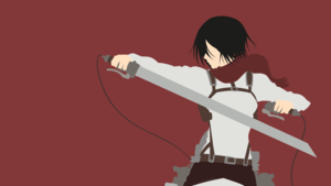 Mikasa Ackerman, Faceless, Attack on Titan, Minimalist, 4K wallpaper